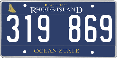 RI license plate 319869