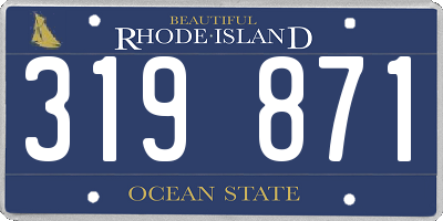 RI license plate 319871
