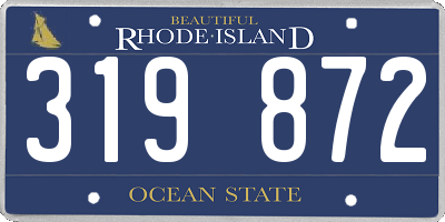 RI license plate 319872