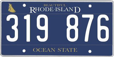 RI license plate 319876