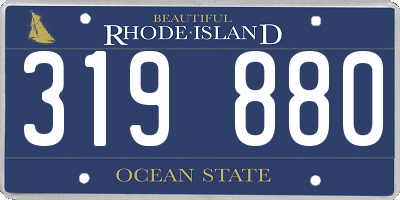 RI license plate 319880