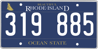 RI license plate 319885
