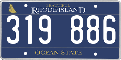 RI license plate 319886