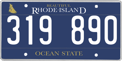 RI license plate 319890