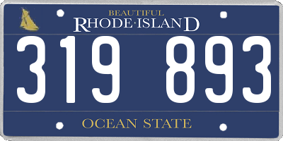 RI license plate 319893