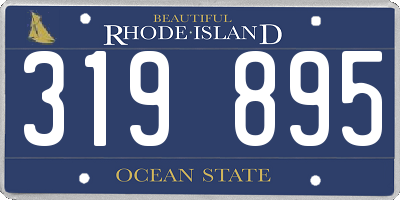 RI license plate 319895
