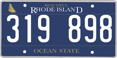 RI license plate 319898