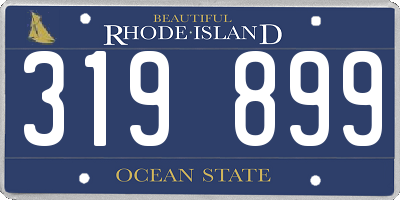 RI license plate 319899
