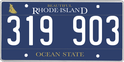 RI license plate 319903