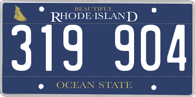 RI license plate 319904