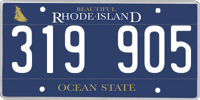 RI license plate 319905