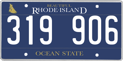 RI license plate 319906