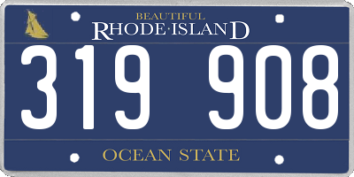 RI license plate 319908