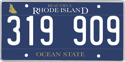 RI license plate 319909