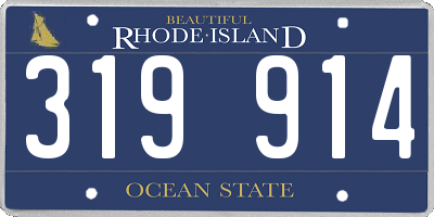 RI license plate 319914