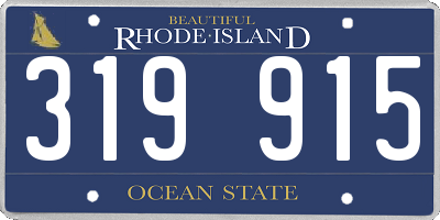 RI license plate 319915