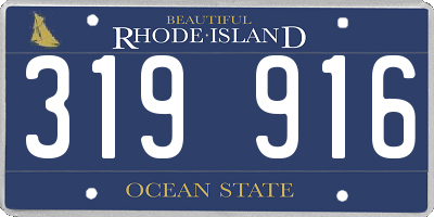 RI license plate 319916