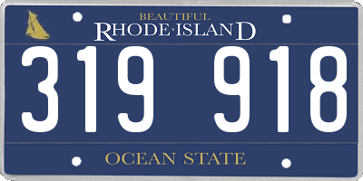 RI license plate 319918