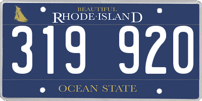 RI license plate 319920