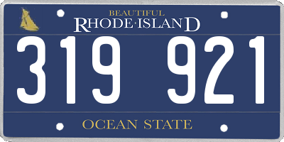 RI license plate 319921