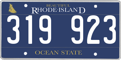 RI license plate 319923