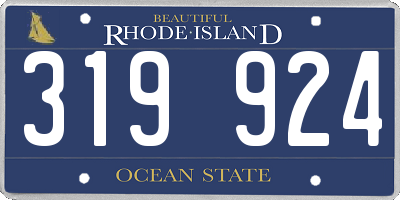RI license plate 319924