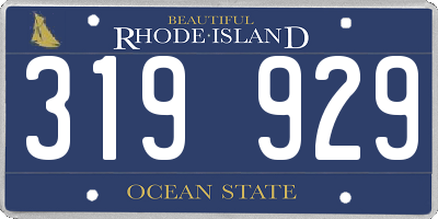 RI license plate 319929
