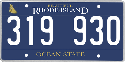RI license plate 319930