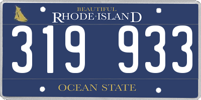 RI license plate 319933