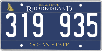 RI license plate 319935