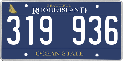 RI license plate 319936