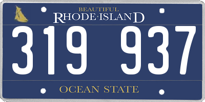 RI license plate 319937