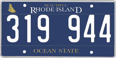 RI license plate 319944