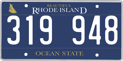 RI license plate 319948