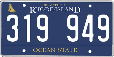 RI license plate 319949