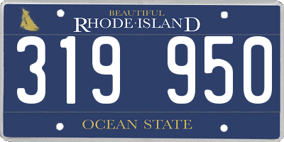 RI license plate 319950