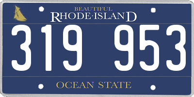 RI license plate 319953
