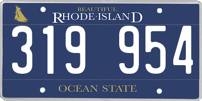 RI license plate 319954