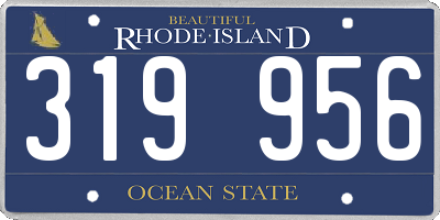 RI license plate 319956