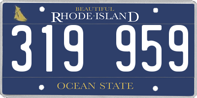 RI license plate 319959