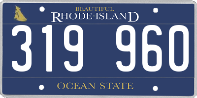 RI license plate 319960
