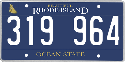 RI license plate 319964