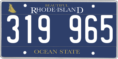 RI license plate 319965