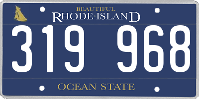 RI license plate 319968