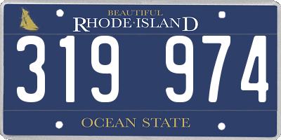 RI license plate 319974