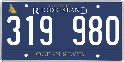 RI license plate 319980