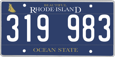 RI license plate 319983