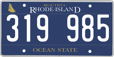 RI license plate 319985