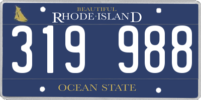 RI license plate 319988