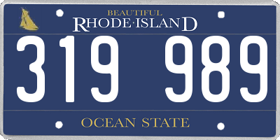 RI license plate 319989